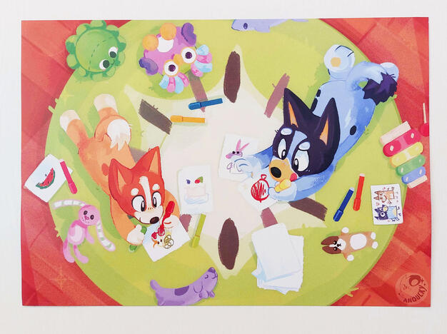 PRINT Bluey and Bingo A4 / 11€